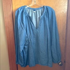Blue Denim Women's Top